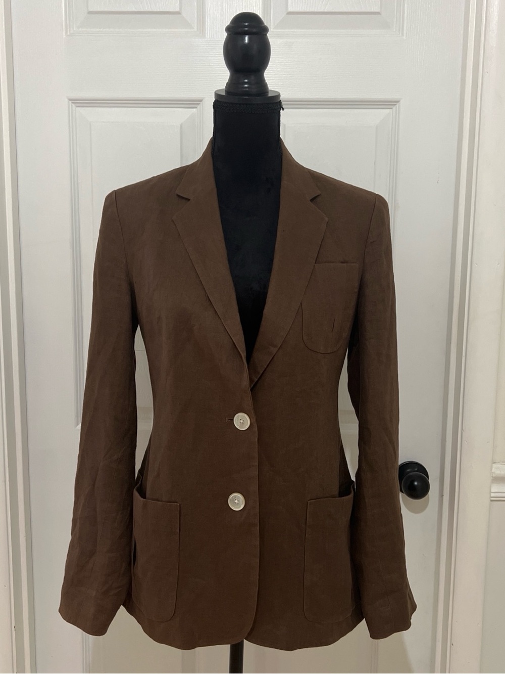 Lauren Ralph Lauren Brown Single-Breasted Blazer